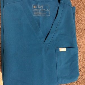 Figs Alps Blue Catarina Scrub Top Size Small